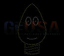 A hattitude quartet singing bulb light bulb design outlined with sparkling gold dots by gilbert engineering usa