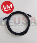 Black coiled outdoor cat6 ethernet patch cord with rj45 connectors weather-resistant lszh high-speed cable