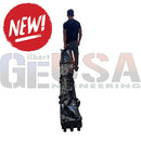 Black wheeled carrying case with reinforced straps and glossy finish for sasquatch legend megatrees telescoping rgb system