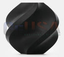 Black glossy sculptural vase with swirling spiral design for 3d printed cable markers made of durable petg filament fits standard xconnect