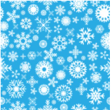 IMPRESSION Merry Christmas - Blue White Snowflake - Pixel 