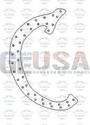 Black letter c cutout with white polka dots from halloween font alphabet featuring a-62 node design