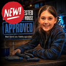 Blue and black plaid fleece jacket shown from the back part of the ships free in stock sasquatch legend megatrees system