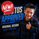 A young boy in a dark blue and black plaid shirt gives a thumbs-up with magmount 10 pack easy reliable magnetic pixel mounts