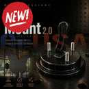 Black mount 2.0 display mount in sleek glossy finish with three threaded posts for secure glass attachment