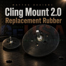 Black circular rubber replacement rubber component with central metal post and holes for cling mount 2.0 replacement rubber