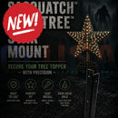 Black metal star-shaped sasquatch megapree star mount with lights for securely holding your tree topper