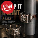 Stainless steel strap it mount 2 pack with hex bolt and square pit mount clamp for versatile pole and stairwell use