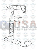 Black letter e with white polka dots from halloween font alphabet perfect for a-62 node or b-65 node designs