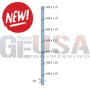 Blue metal sasquatch megatree star mount bracket with m8 threaded holes and 90-degree angle for securing tree topper