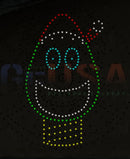A hattitude quartet festive red green and white led light-up christmas hat decoration with a smiling face by gilbert engineering usa