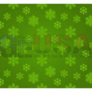 Green snowflake pattern impression matrix panels by gilbert engineering usa on solid green background for blue mittens