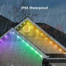 Rainproof led string lights by gilbert engineering usa with vibrant rainbow colors for permanent holiday lighting