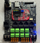 Black electronic control board of kulp k8 pro-pb2i with red circuit module green terminal blocks and usb ports for drive ws281x led special usb extension