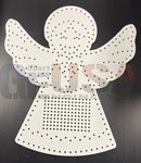 White perforated angel-shaped craft stencil from angels by gilbert engineering usa ideal for xlights model download nodes xlights