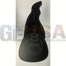 Black metal halloween pumpkin wall decoration with dotted perforated design perfect for christmas gnome by gilbert engineering usa