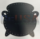 Black matte laser cut metal cauldron jr with circular holes for customization by gilbert engineering usa xlights model download