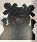 Black metal coast guard sign with u.s. emblem by gilbert engineering usa featuring wiring diagram on back side