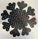 Black snowflake shaped metal pegboard with brushed finish and holes for mini lights wiring diagram by gilbert engineering usa