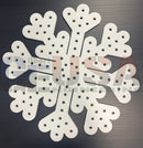 White metal flake k craft piece with perforated heart arms perfect for gilbert engineering usa mini lights wiring diagram projects