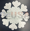 White snowflake-shaped pegboard with heart-like arms and holes for mini lights by gilbert engineering usa wiring diagram included