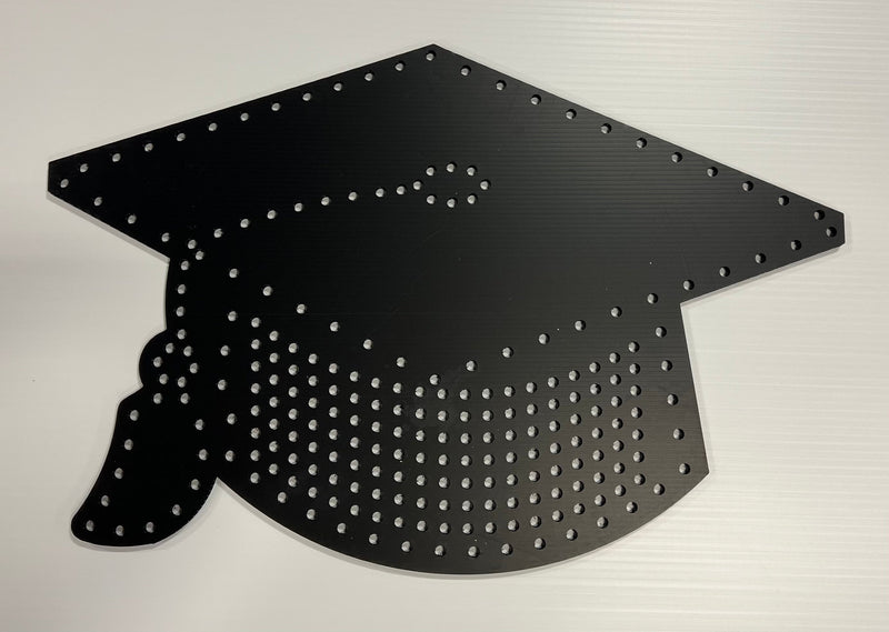 Graduation Cap - Black / Pixels / With Matrix - Pixel Props