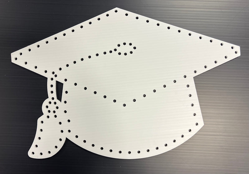 Graduation Cap - White / Pixels / Without Matrix - Pixel