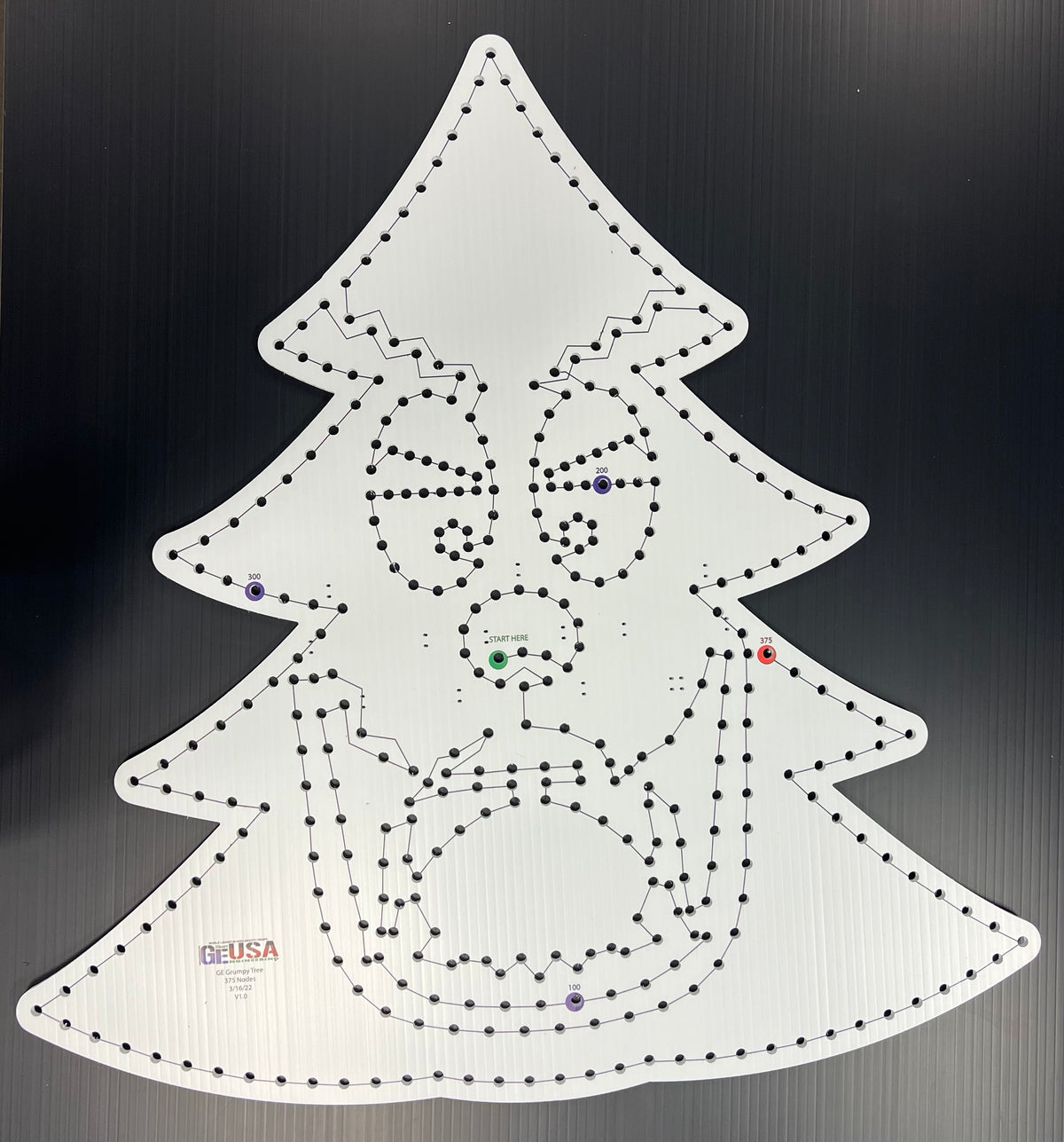 Grumpy Singing Tree - Laser Cut RGB Pixels by Gilbert Engineering USA