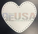 White heart-shaped craft board with perforated border by gilbert engineering usa inches wide outline perfect for crafts