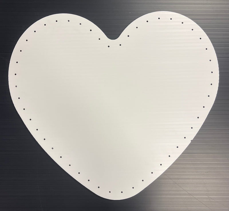 Hearts - White / Mini Lights / Small - Outline Only - Pixel