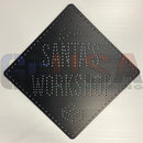 Black diamond shaped metal santa’s workshop sign with brushed finish and perforated mats wins design by gilbert engineering usa wiring diagram included