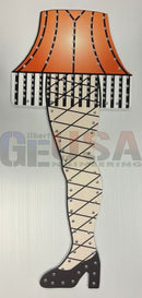 Orange and black coro leg lamp decorative wall art with studded design from impression coro leg by gilbert engineering usa