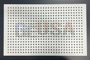 White perforated metal panel with circular holes for impression tune rgb pixels by gilbert engineering usa