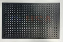 Black metal pegboard with circular holes from gilbert engineering usa for impression tune rgb pixels signs