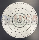 Circular white metal spinner plate with laser cut concentric holes from gilbert engineering usa wiring diagram 23 inches