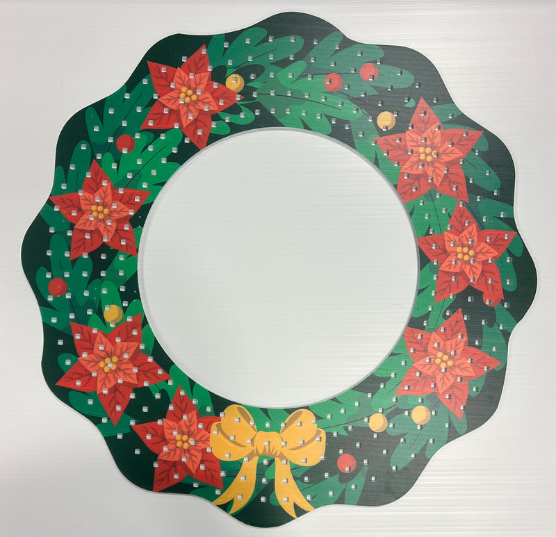 IMPRESSION Mega Wreath 320 - Poinsettia Gold Bow - Pixel