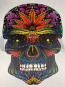 Vibrant impression mega skull decorative panel with colorful floral hues by gilbert engineering usa inspired by los muertos