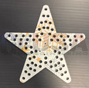 Impression star 12 white star shaped panel with gold dots and silver snowflakes for festive decor