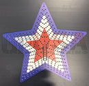 Purple white and red star-shaped pegboard with holes for impression star 36-370 gilbert engineering usa 36-370 tree topper