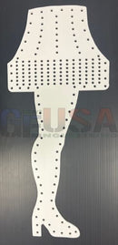 White perforated leg lamp coro leg lamp shaped like classic christmas tree light by gilbert engineering usa