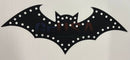 Black bat decorative cutout with white polka dots made from 10mm coro by gilbert engineering usa laser cut design