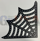 Black metal spiderweb wall decor with dotted edge detailing perfect for gilbert engineering small boxed web designs