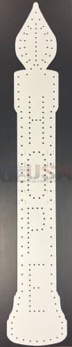 White laser cut 8 candles with perforated hope in dotted letters by gilbert engineering usa for xlights model download