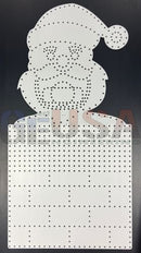 White perforated santa claus pegboard for chimney with optional toppers perfect santa topper xlights model download