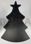 Black metal nash tree wall decor with brushed finish and dotted pattern by gilbert engineering usa