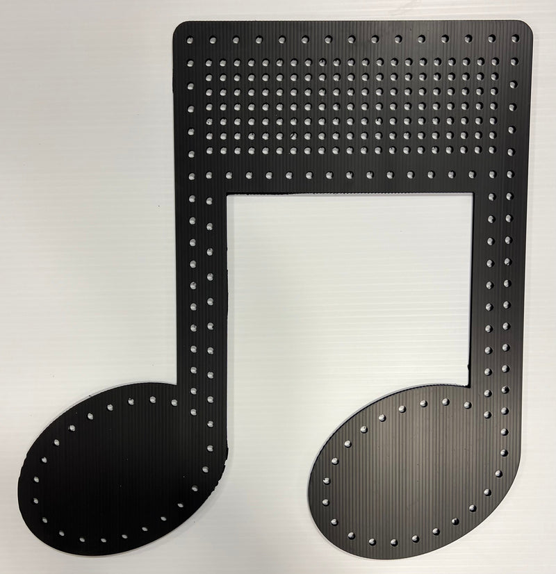 Musical Notes - Black / Double Quarter Note - With Matrix /