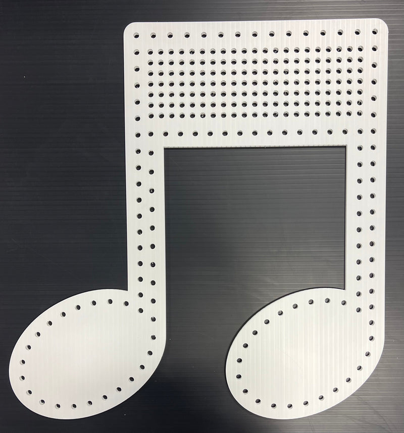 Musical Notes - White / Double Quarter Note - With Matrix /