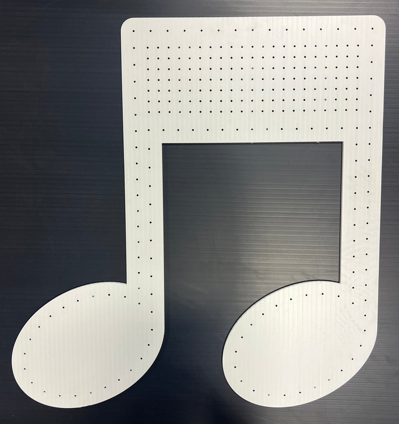 Musical Notes - White / Double Quarter Note - With Matrix /