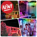 Colorful 12v replica c7 pixels double data pixastring led string lights by mattos designs lighting festive indoor and outdoor scenes