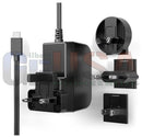 Black universal travel adapter set with multiple plugs and usb-c cable for raspberry pi 4 and 5 zoom image
